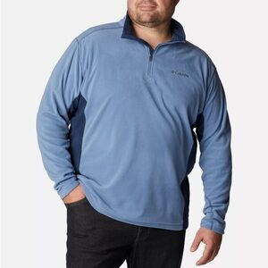 Columbia Men's Klamath Range Half Zip Fleece in Blue Navy Size XXL